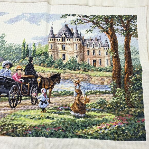 Vintage Dimensions Gold Finished Cross Stitch M'LADY'S CHATEAU Picture 12 x 18 - Picture 3 of 6